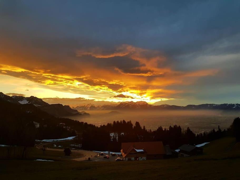 Grosszuegige Ferienwohnung Am Skigebiet Boedele Mit Rheintalblick Dornbirn Bagian luar foto
